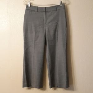 WHITE HOUSE BLACK MARKET gray crop dress pants 2R
